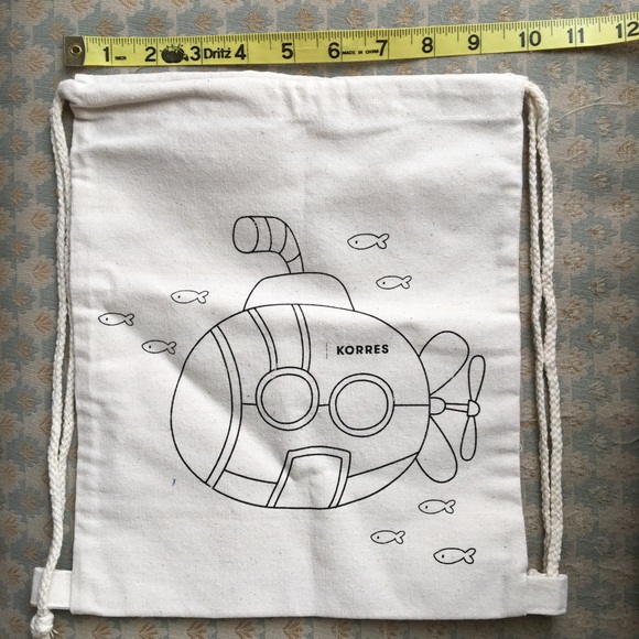 Korres small cotton cinch backpack bag - Picture 2 of 3